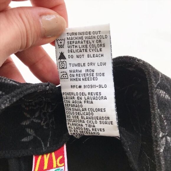 Vintage McKids black velvet floral jumpsuit VGUC 18 months - Picture 7 of 8